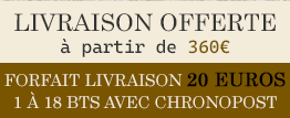 Livraison offerte et forfait livraison